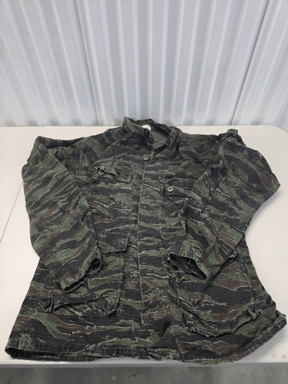 Prestige Military Tiger Stripe Combat Coat Jacket Camo Adult Large Reg Pockets